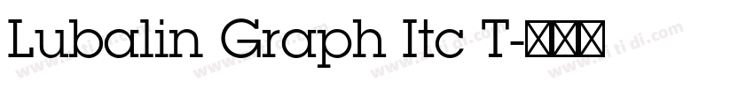 Lubalin Graph Itc T字体转换